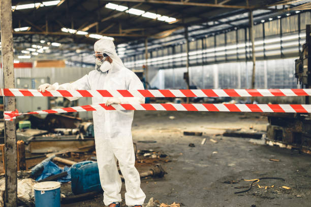Professional Infectious Disease Decontamination technician working in Prairie Grove, IL